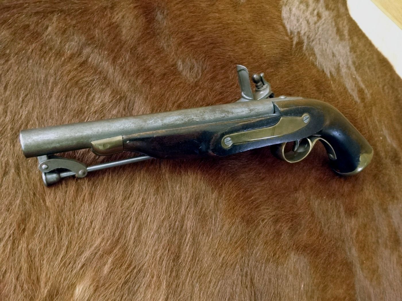 Antique flintlock pistol caliber .50