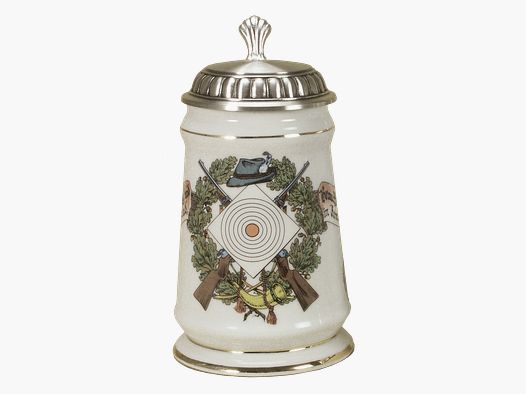 Bierkrug Schützen - aus Porzellan