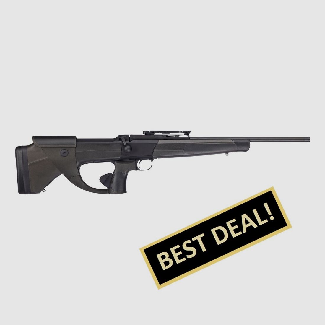 Dentler Repetierbüchse DR21 mit Grundschiene Basis Vario Schaftkappe 365 mm fix .223 Rem.