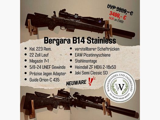 Bergara B14 Stainless 223Rem.