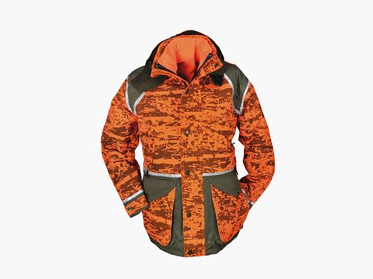 Hubertus Hundeführerjacke oliv/orange