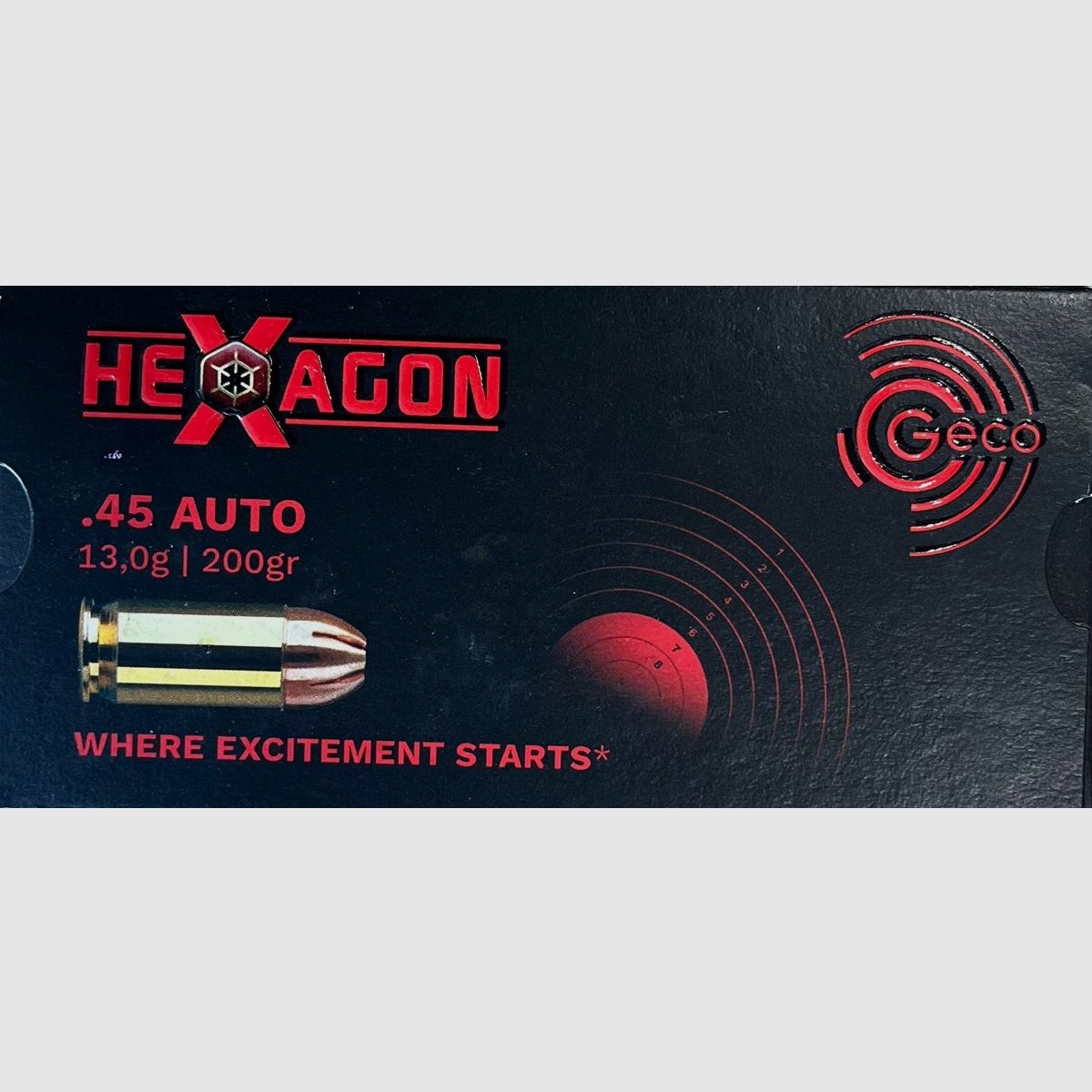 Geco .45ACP Hexagon 201grs - 50 Schuss