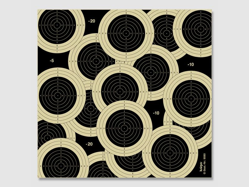 Krüger-Schießscheiben Glücksscheibe Scheibensalat schwarz Schießscheiben