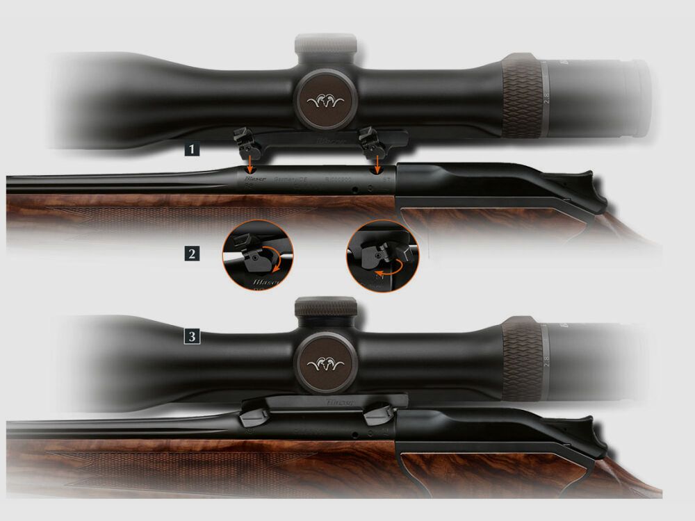 Blaser Sattelmontagen - hohe Ausführung für Swarovski-Innenschiene