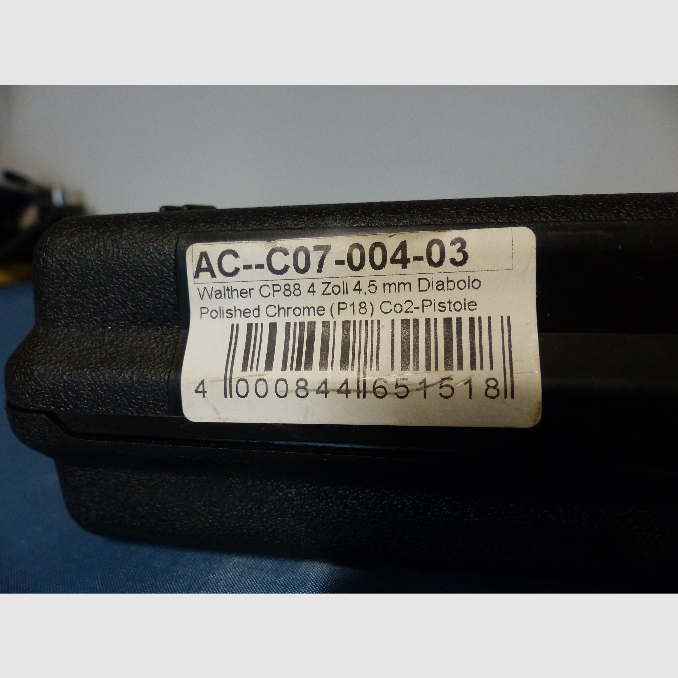 Walther CP88 Competition CO2 Pistool 4,5 mm Diabolo verchroomd als nieuw