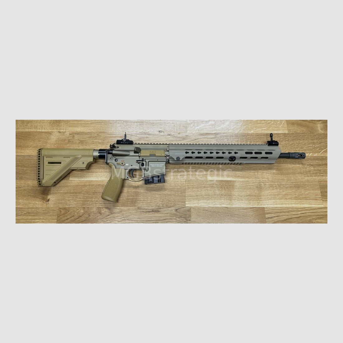 sportlich zugelassen! - Heckler & Koch MR223 A3 Slim-Line 16,5" Lauf halbautom. Büchse .223Rem - langer Handschutz - Farbe sandfarben - sportlich zugelassen!