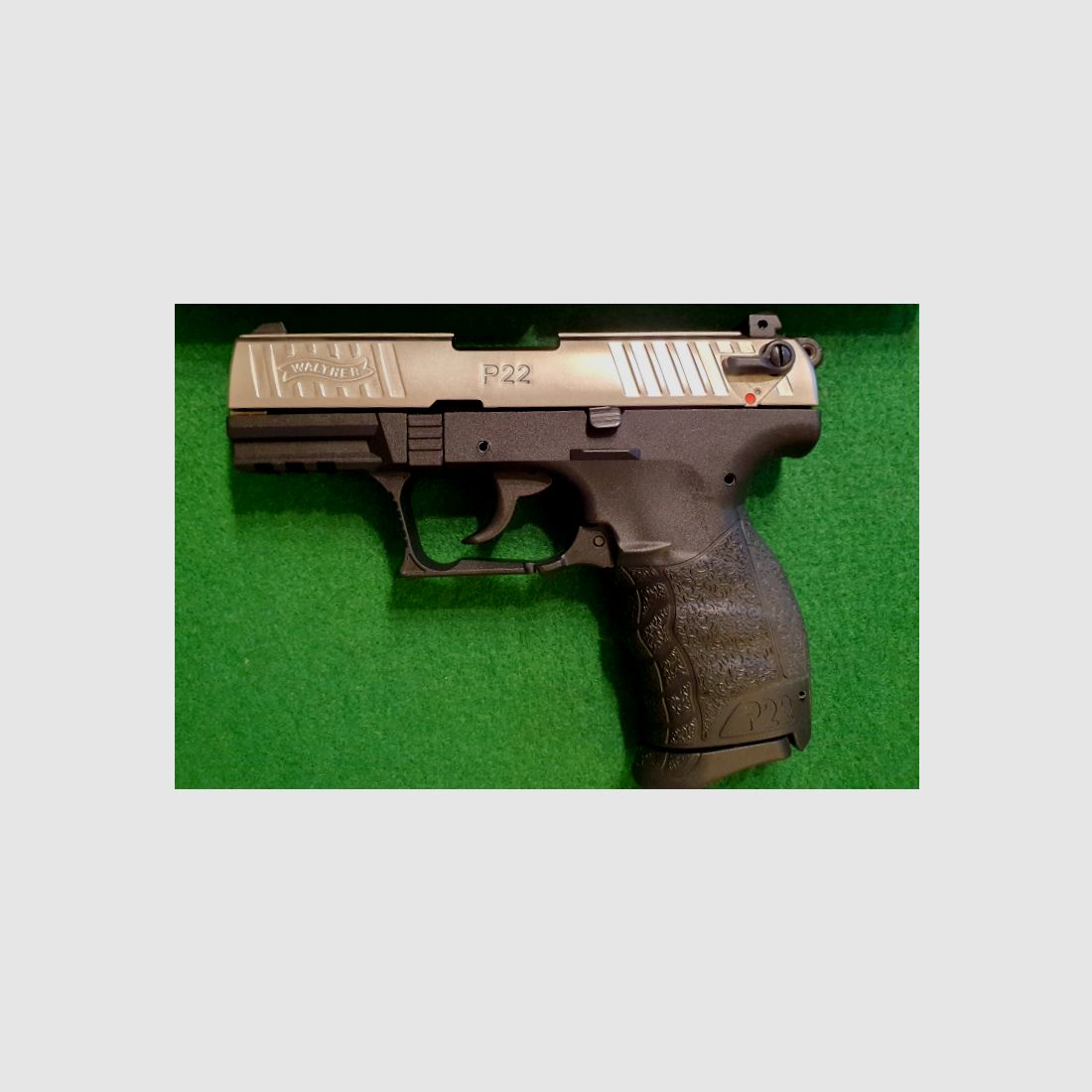 Walther P22Q blank firing pistol 9mm P.A.K. bicolor NICKEL (PTB 778)