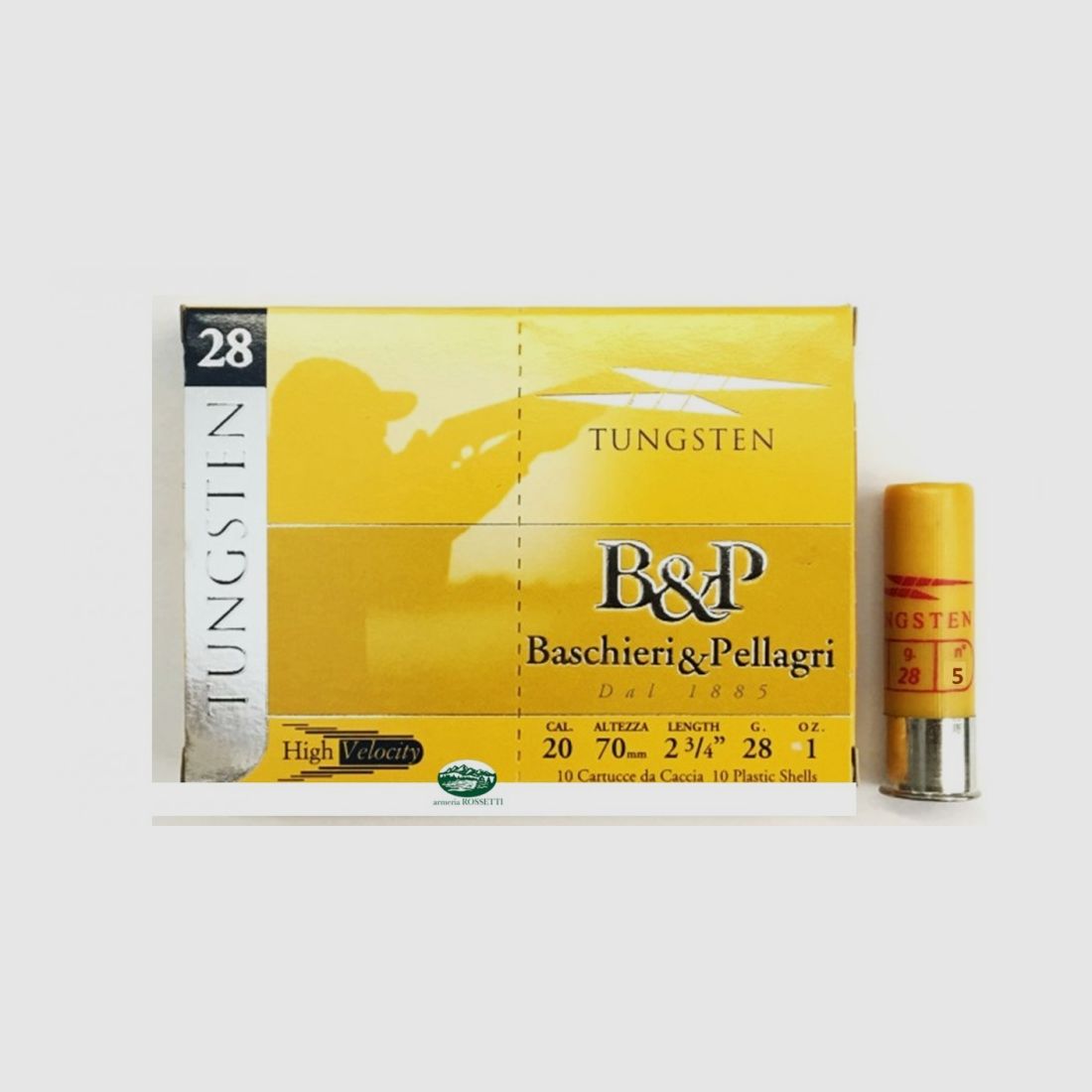 BASCHIERI & P. TUNGSTEN Kal.20 gr.28 p.5 bleifrei, Bild 1 von 2