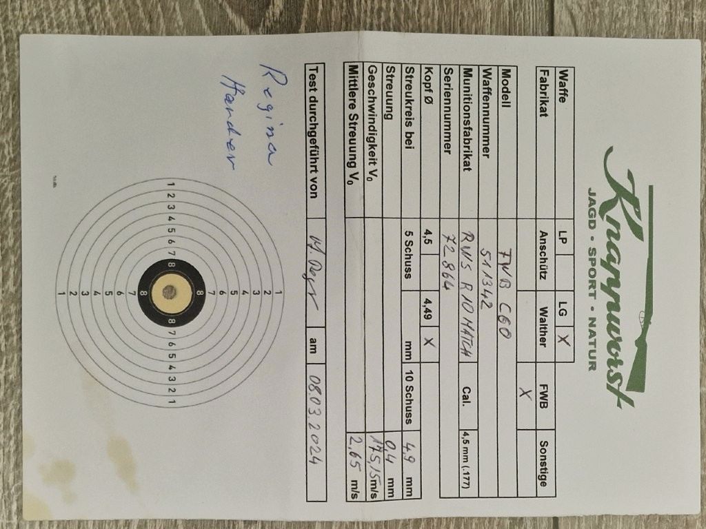 Feinwerkbau Match air rifle C 60 with lots of accessories, overhaul 2024!