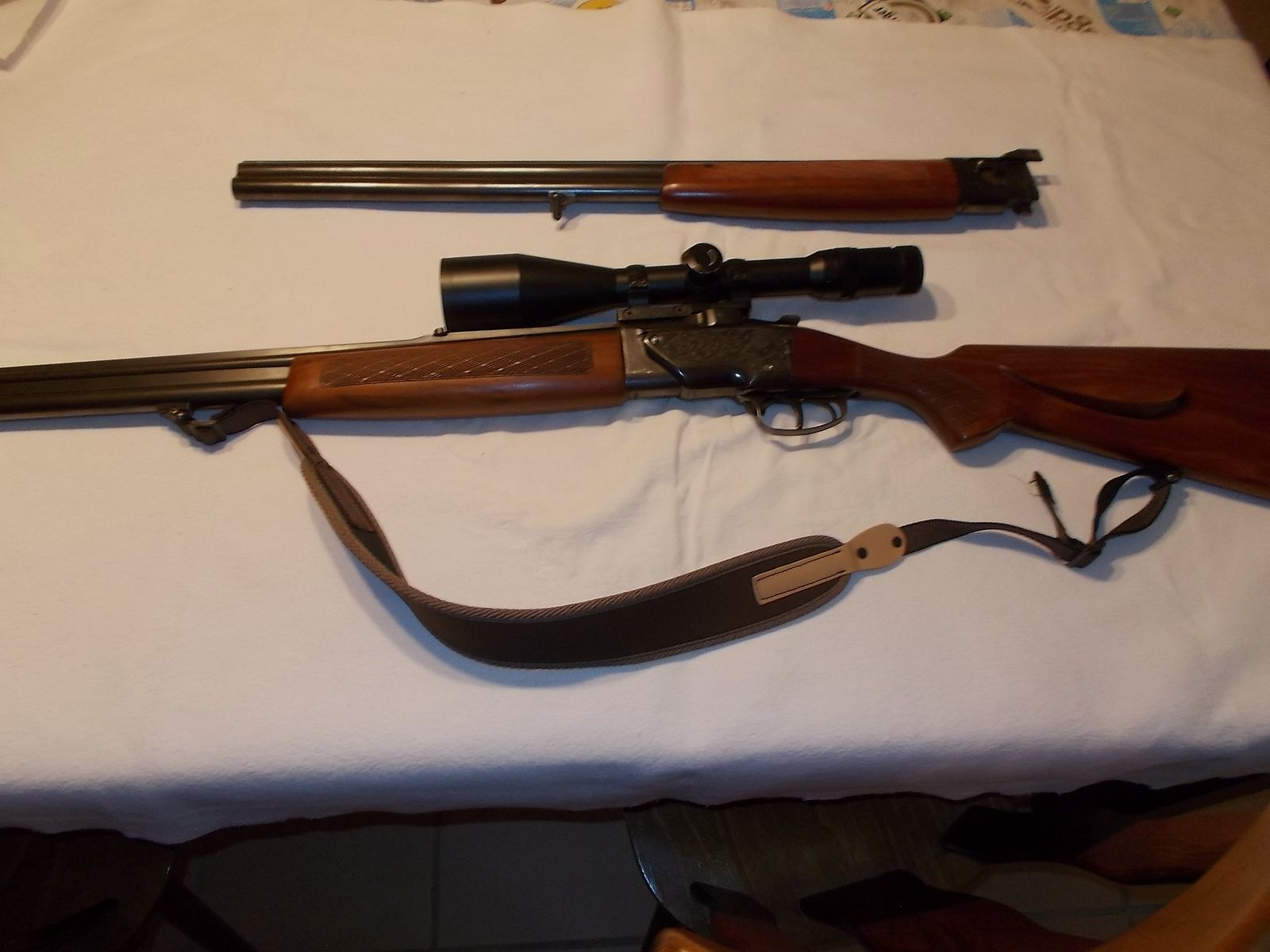 Bockbüchsflinte Kal.7x57 mit Wechsellauf Schrot Kal 16/70 von Brünner mit Zf 12x56