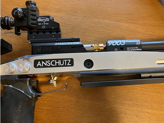 ANSCHÜTZ 9003 PREMIUM S2 competition air rifle, a lot of accessories, like new condition!