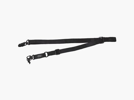 Gewehrriemen Schwarz Nylon m. Karabiner und Clipverschluss - Gewehrgurt Waffenriemen