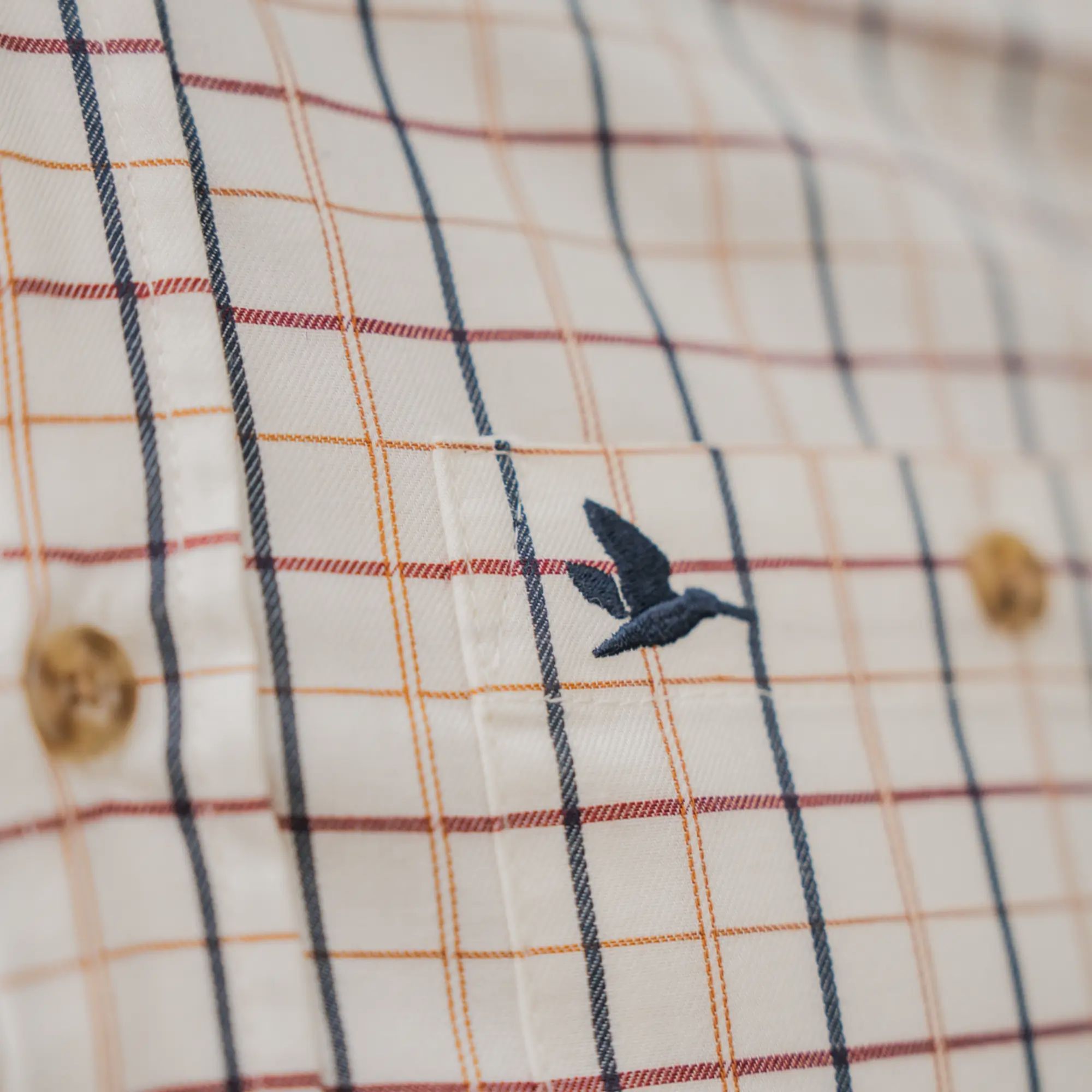 Seeland Jachtshirt Oxford Classic Blauw/Merlot Check