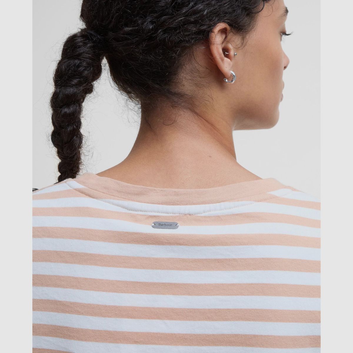 T-shirt BARBOUR Ferryside w paski Toast