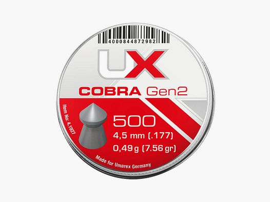UX Cobra Gen2 Diabolos 4,5mm / 0,49 g / 500 pz