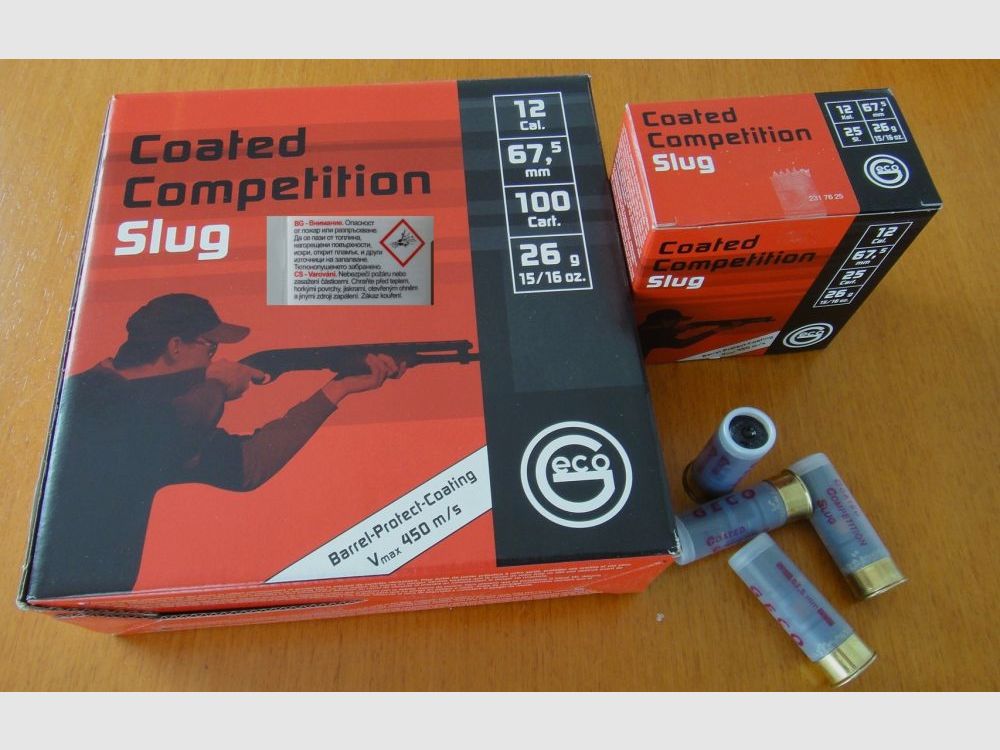 GECO 100 pièces de balles de fusil Geco 12/67,5 Coated Competition