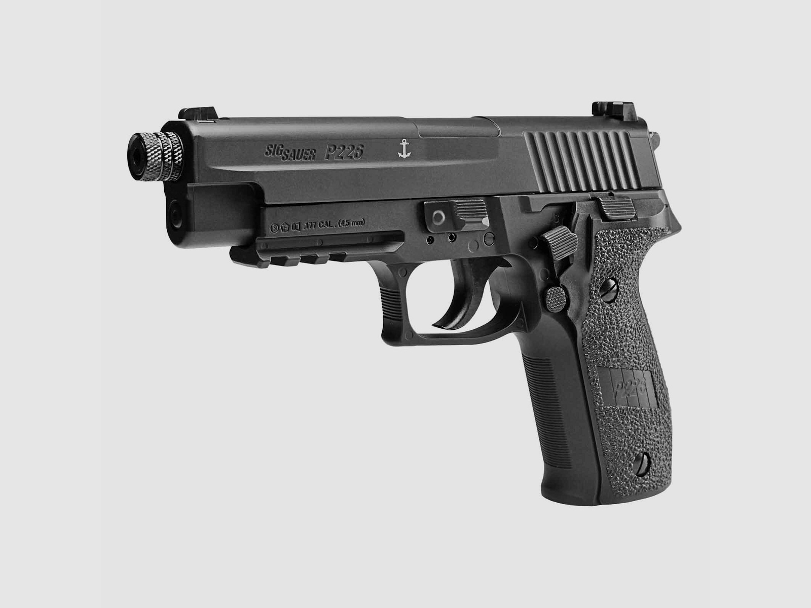 Luftpistolenset SIG SAUER P226 Co2-Pistole Schwarz 4,5 mm Diabolo (P18) + 10 Co2-Kapseln Umarex + 1000 Diabolos