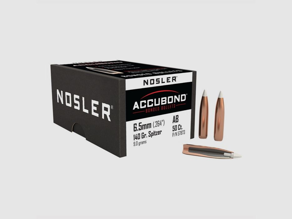 NOSLER 6.5MM (.264″) 140GR ACCUBOND 50/BOX, image 2 of 2