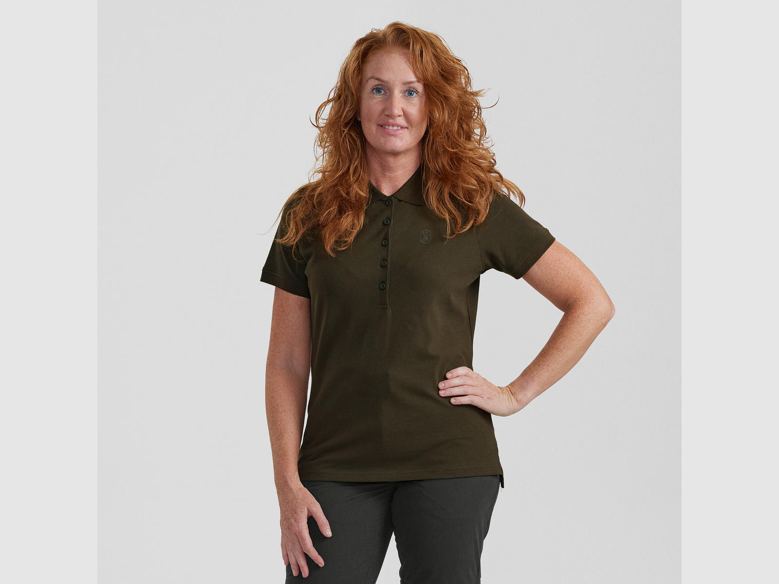 Lady Harriet Poloshirt - Diep Groen - Damesmaat: 38
