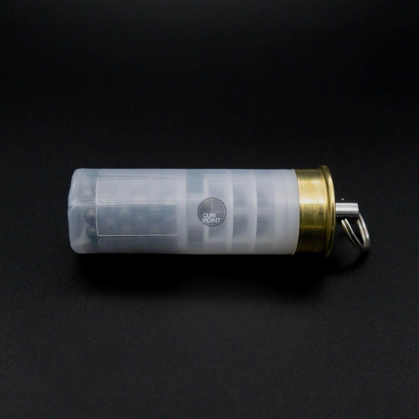 BULLET KEYCHAIN 12/70 Schrot 3,5mm Stahlschrot