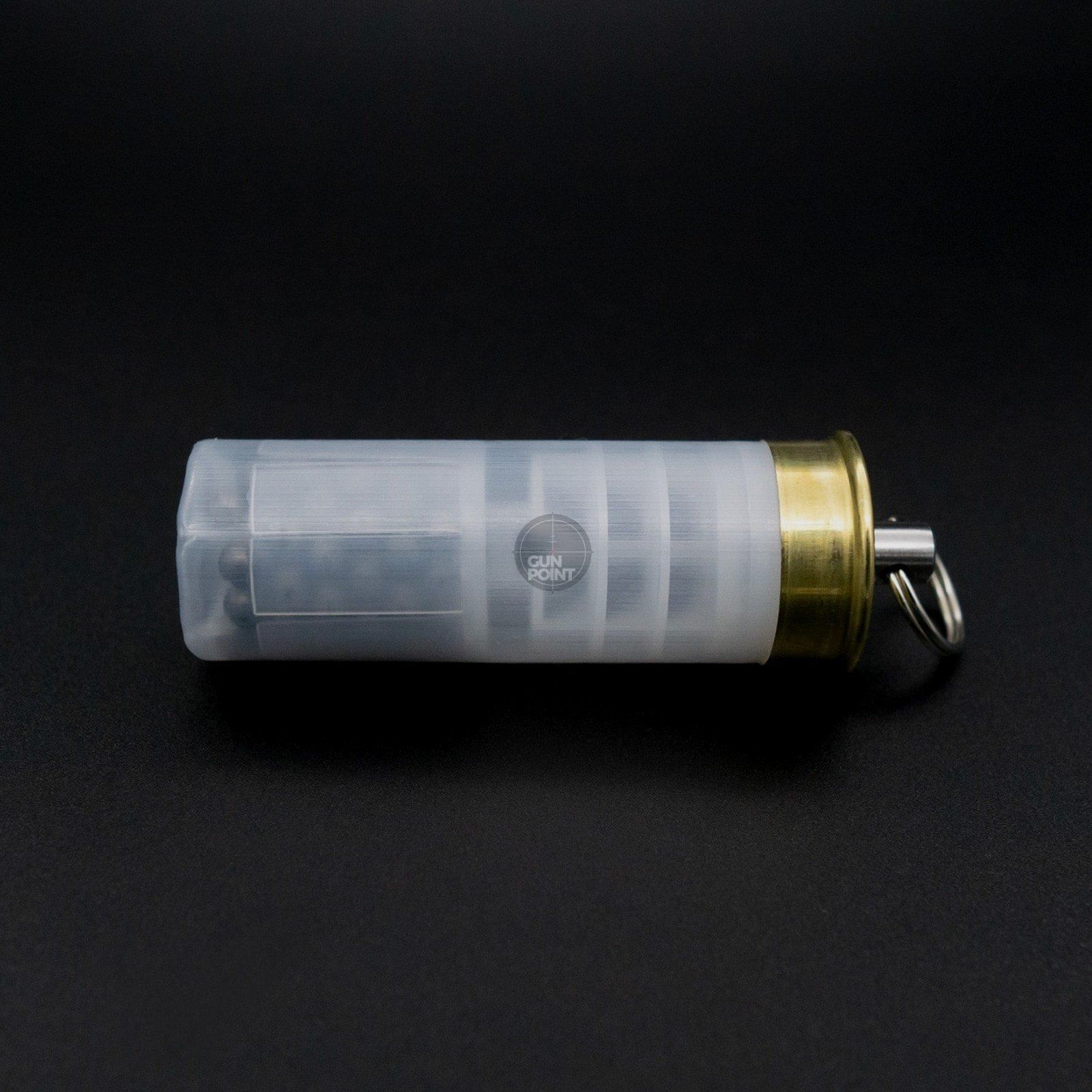 BULLET KEYCHAIN 12/70 Schrot 3,5mm Stahlschrot