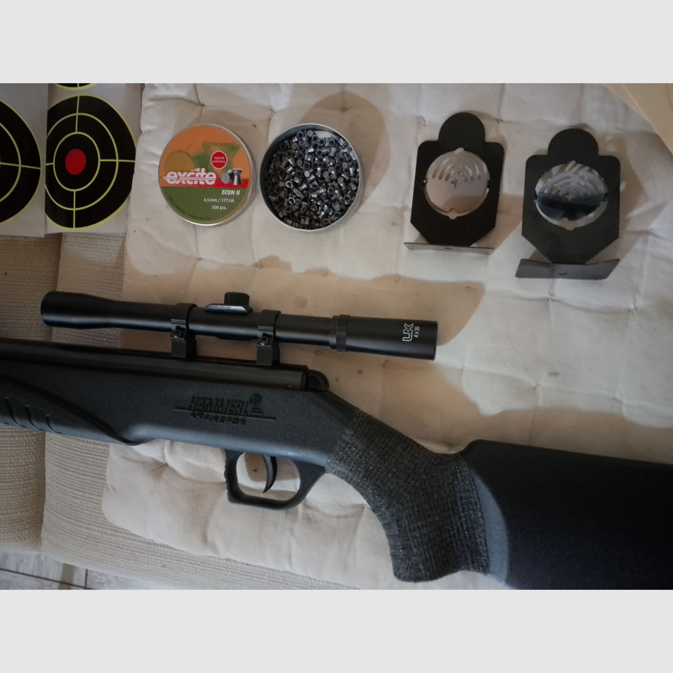 carabine à air Hämmerli Firefox 500 à chargement par basculement 4,5mm .177 + accessoires cibles figurines diabolos set