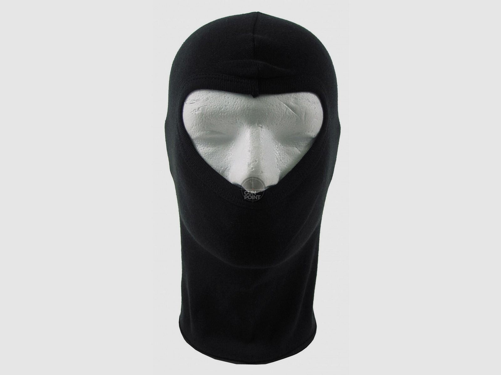 Balaclava, 1-Loch, dünn,schwarz, 100 % Baumwolle