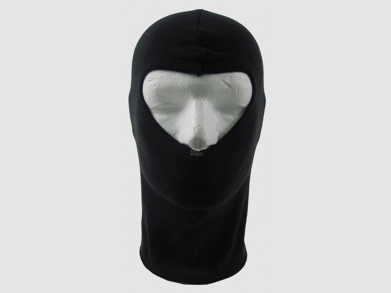 Balaclava, 1-Loch, dnn,schwarz, 100 % Baumwolle