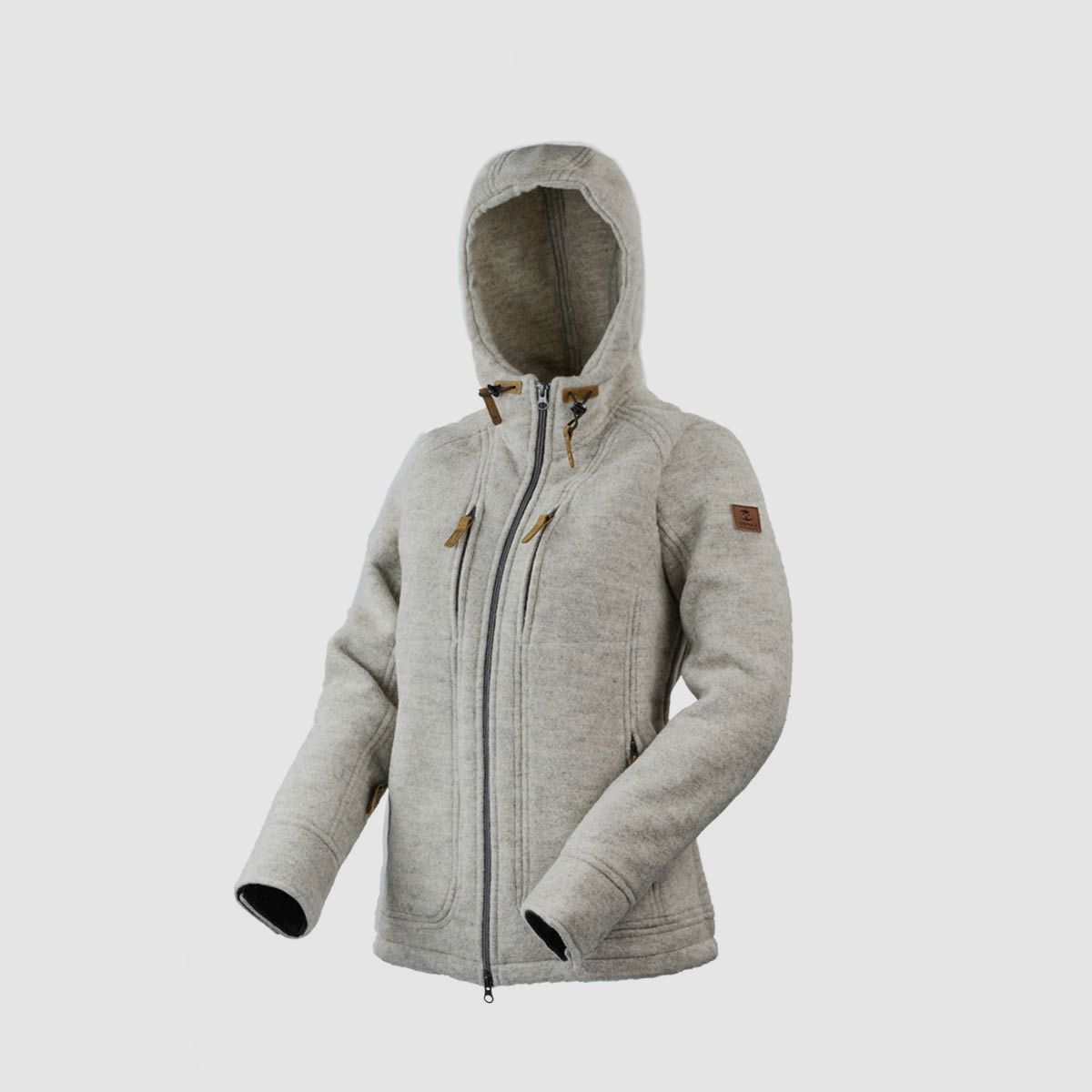 Lodenfleecejacke "Kapuzenwally" Mod. 2023, Rauchgrau