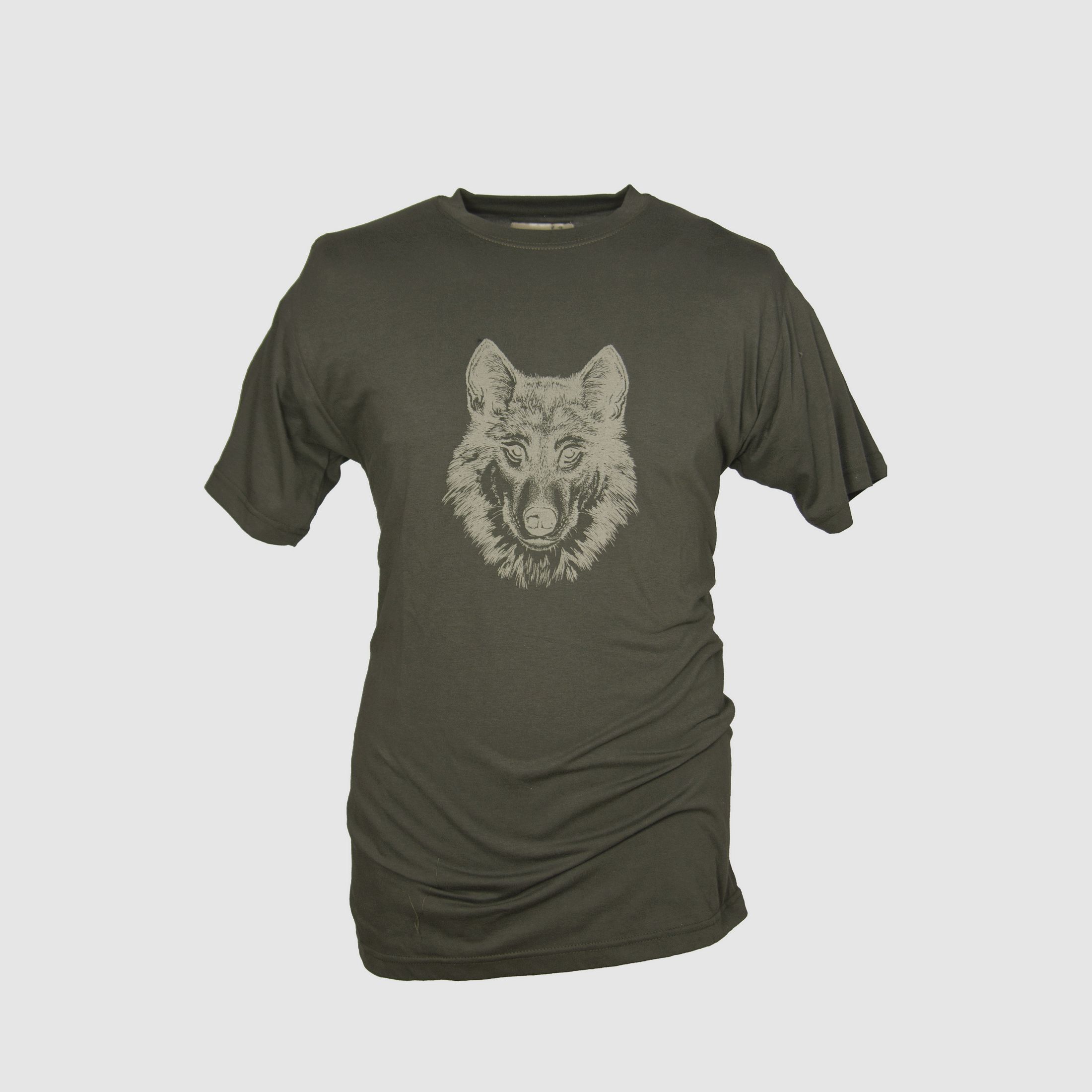 Rundhals Wolfkopf, Gr. M - Material: 100% Baumwolle