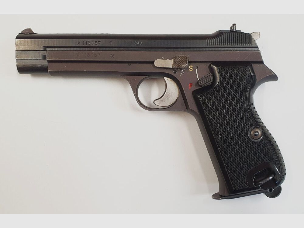 SIG Pistole SIG P210-2 im Kaliber 9mm Luger (9x19) Inkl. Holster und Reservemagazin,MADE IN SWITZERLAND