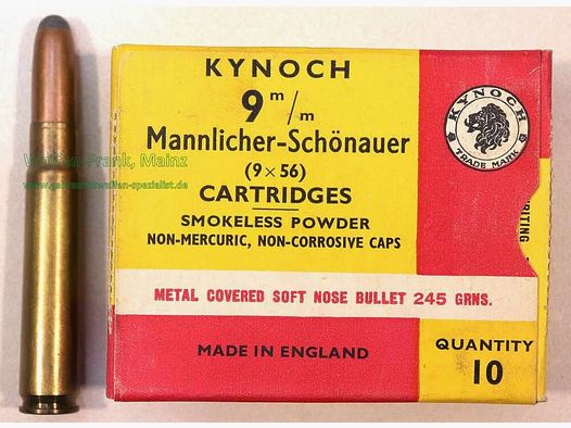 Kynoch, Angleterre cartouches de fusil 9x56 MS