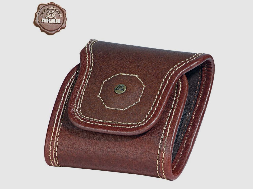 AKAH Patronenetui Kernleder für 7 Kugelpatronen