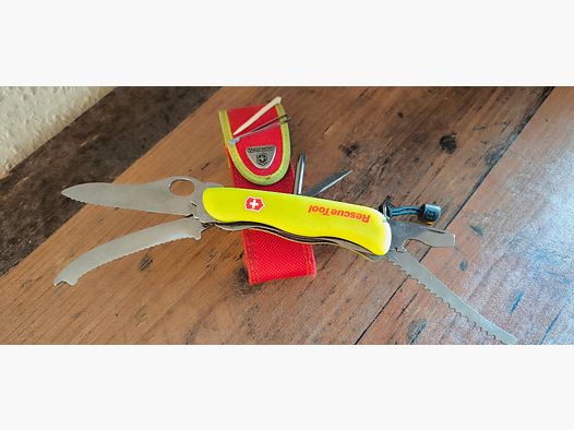 ⚠️ Attenzione liquidazione collezione!! Coltello usato - Originale coltellino svizzero - Rescue Tool con custodia ⚠️ Attenzione spedizione gratuita!!