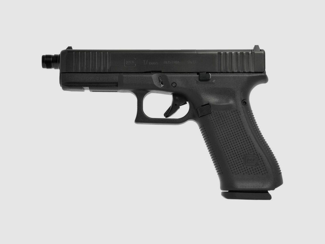 Glock pistol 17 Gen5 MOS with threaded barrel 13.5x1 LH 9 mm Luger