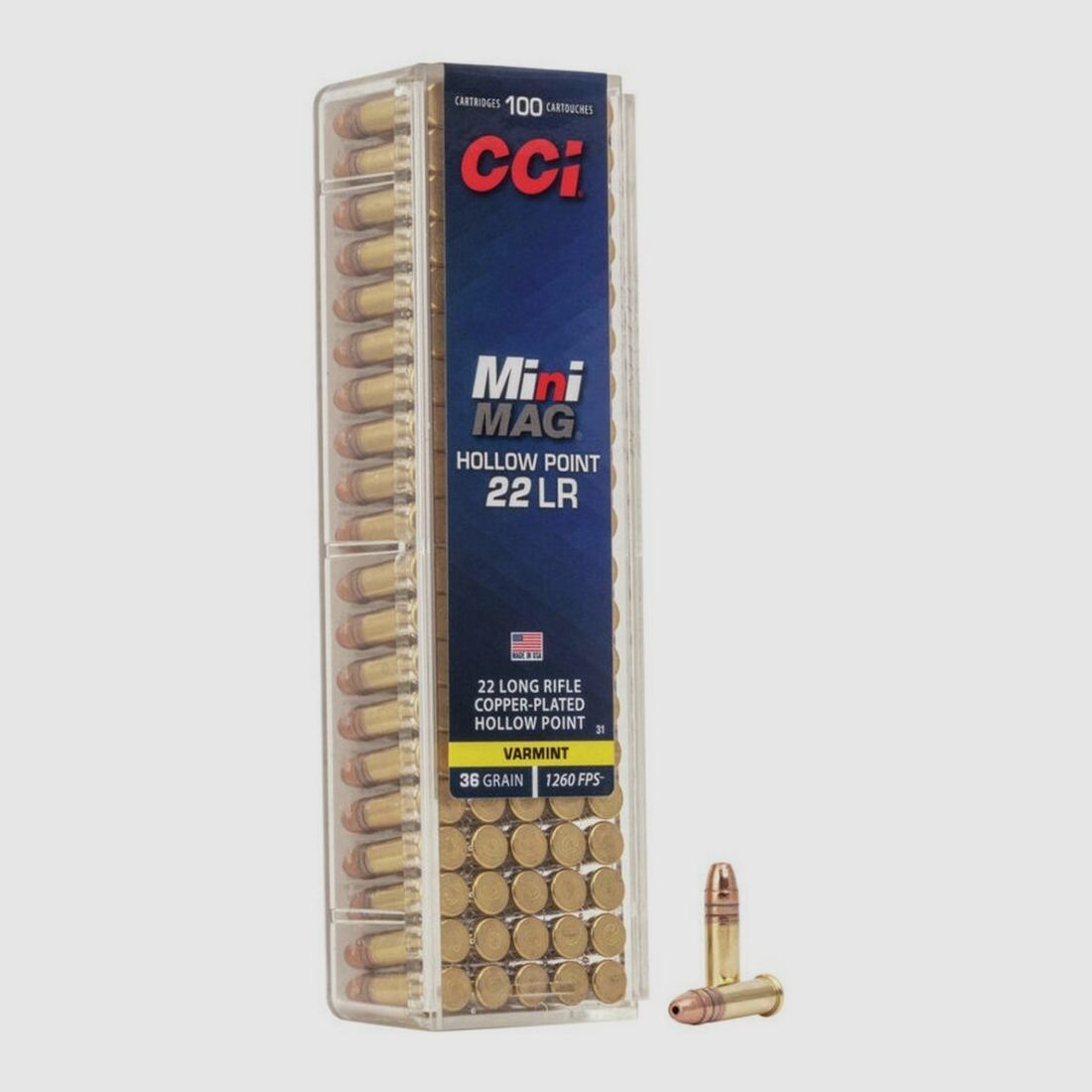 CCI 36grs Mini Mag CPHP 100STK .22lr