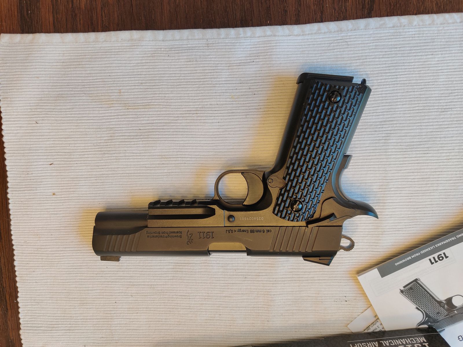 Browning 1911 Airsoft Metalen Slide 0,5 J NIEUW 2 Jaar Garantie