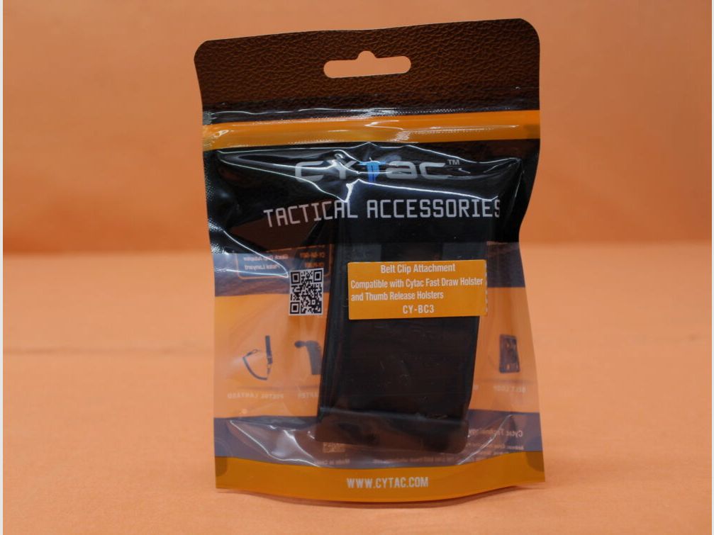 Cytac CYTAC Clip per cintura / adattatore per cintura (CY-BC3) in polimero nero per larghezza cintura 40-60mm