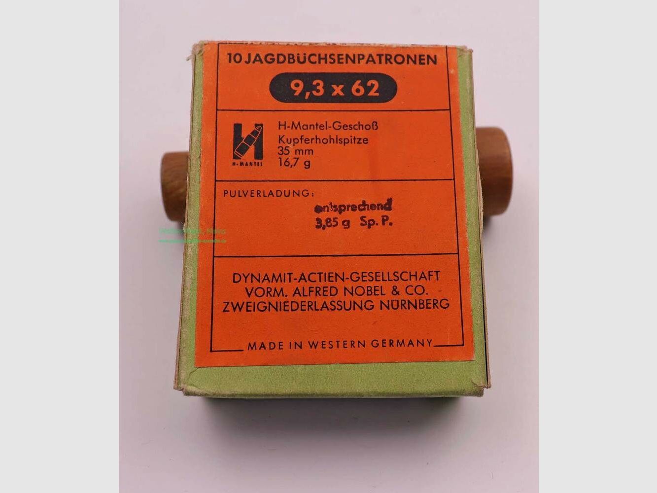 RWS (WZd.Fa.Rottweil) rifle cartridges 9.3x62