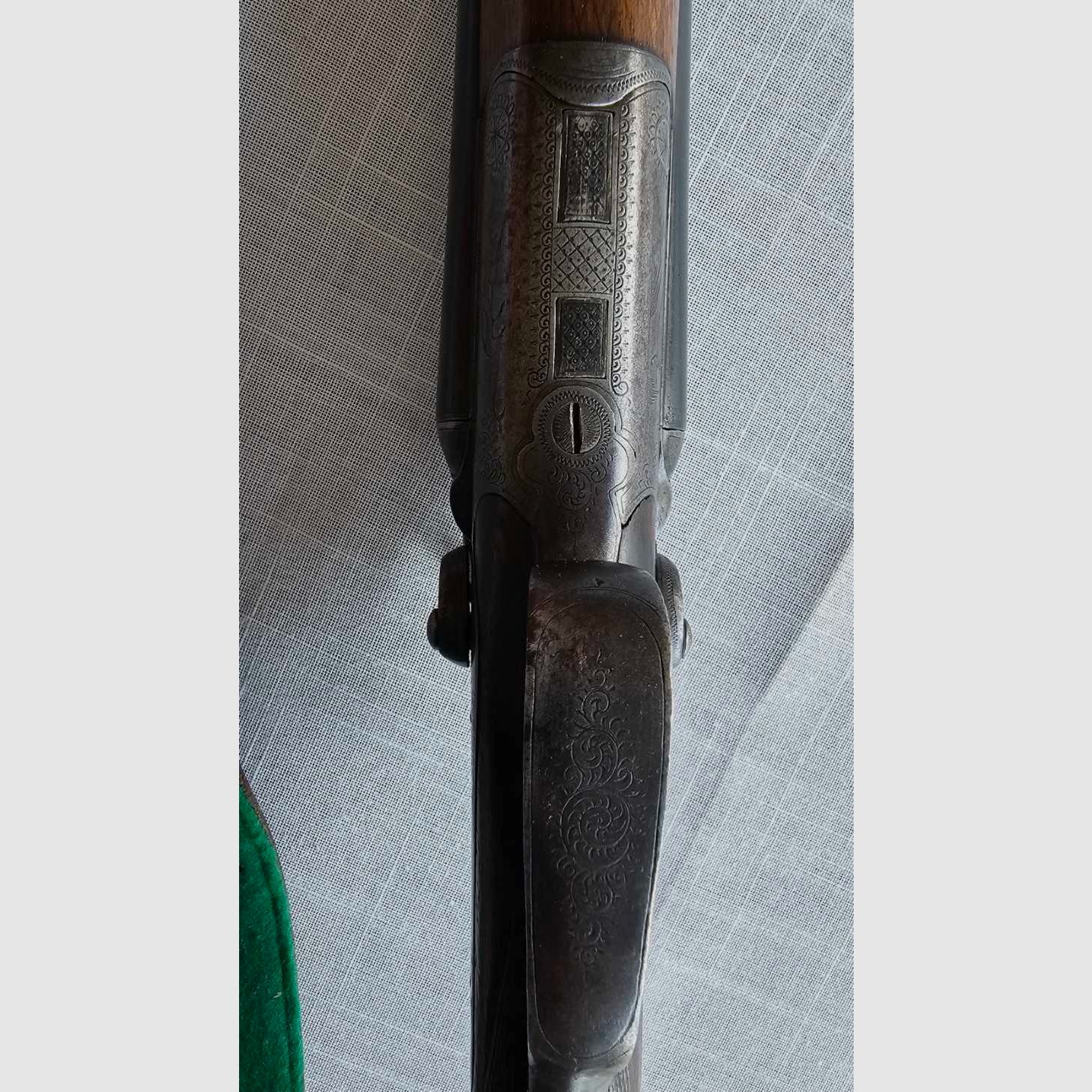 Historische Jagdflinte Franz Sodia, Kal. 16/16, Baujahr 1914