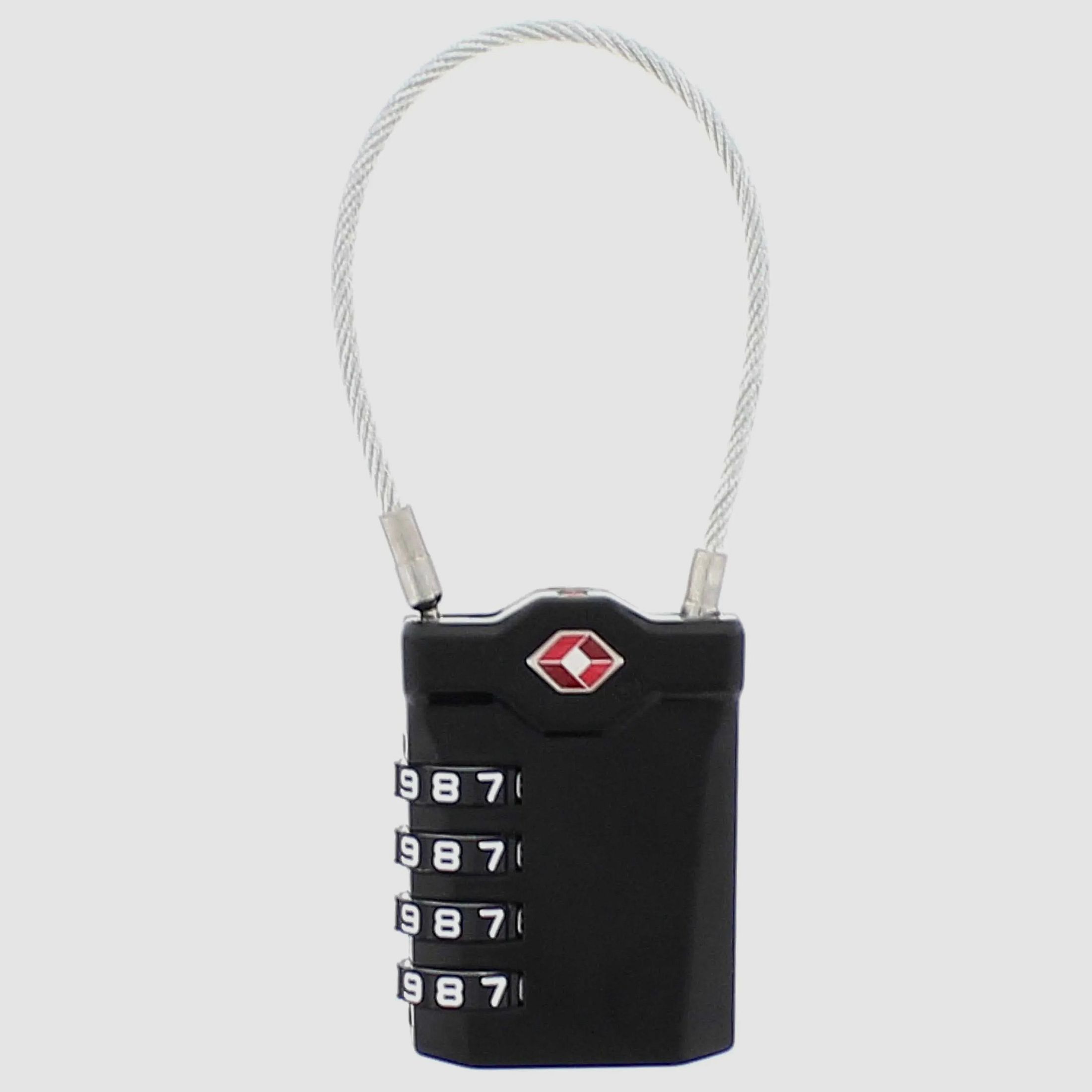 TSA Gepäckschloss Stahlseil Zahlencode