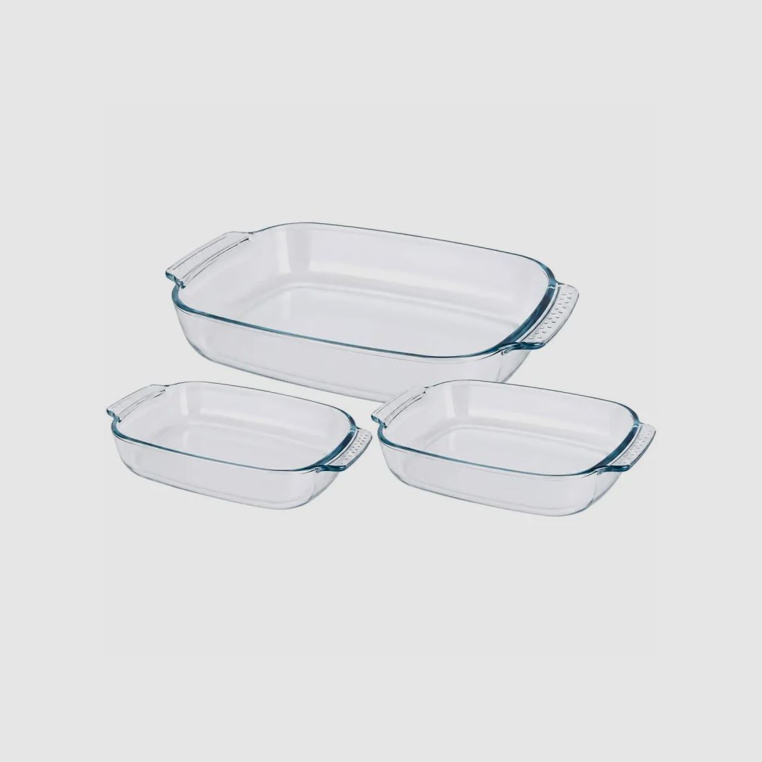 Lot de 3 plats à four en verre trempé, image 1 sur 5