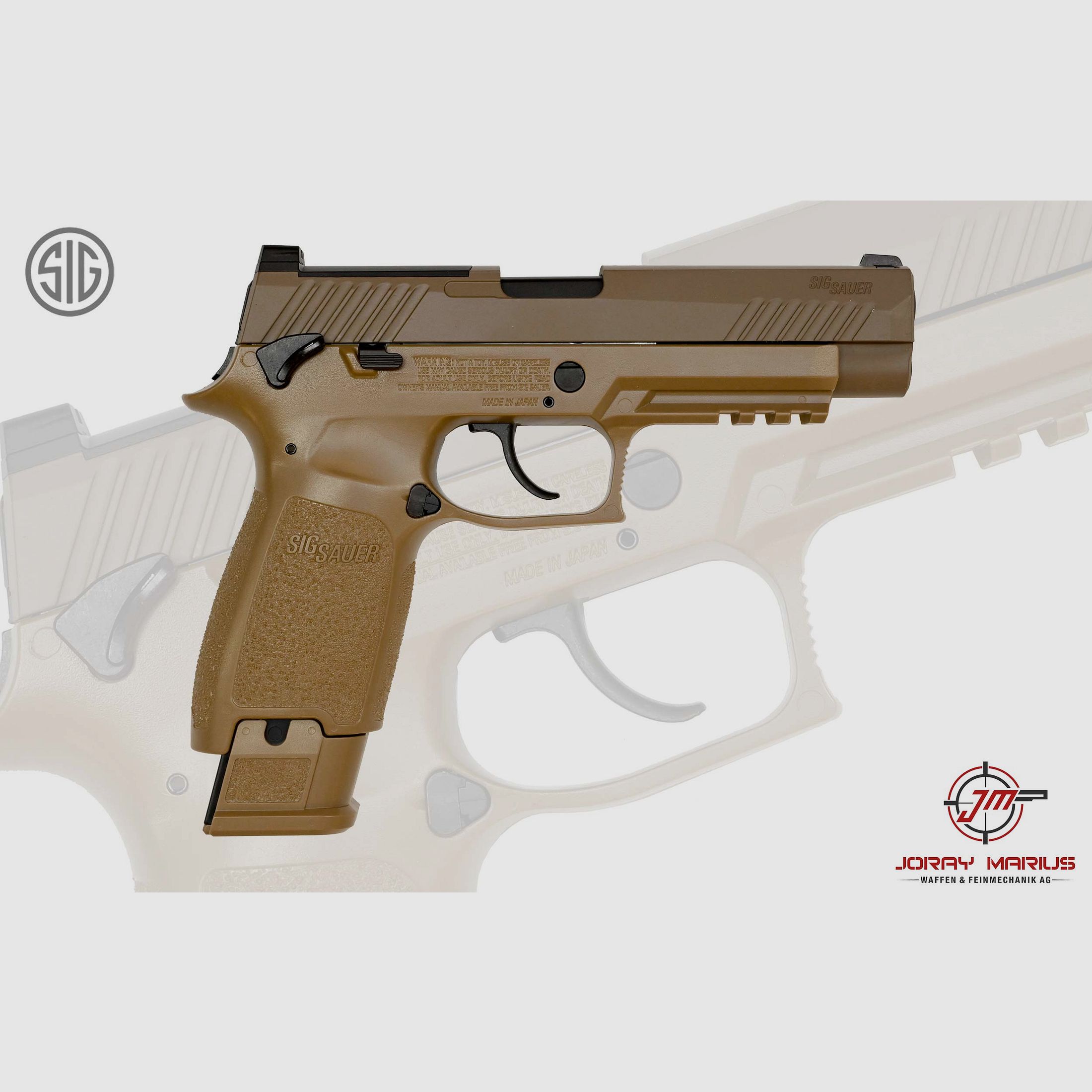 SIG Sauer P320 M17 CO2 4.5mm Diabolo Coyote Tan