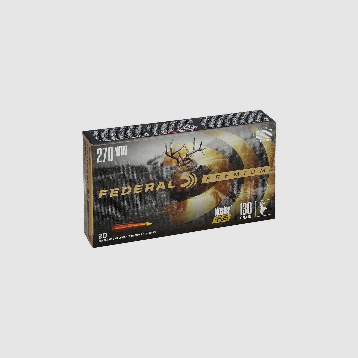 Federal Nosler Ballistic Tip 270 Win / 130 Grain