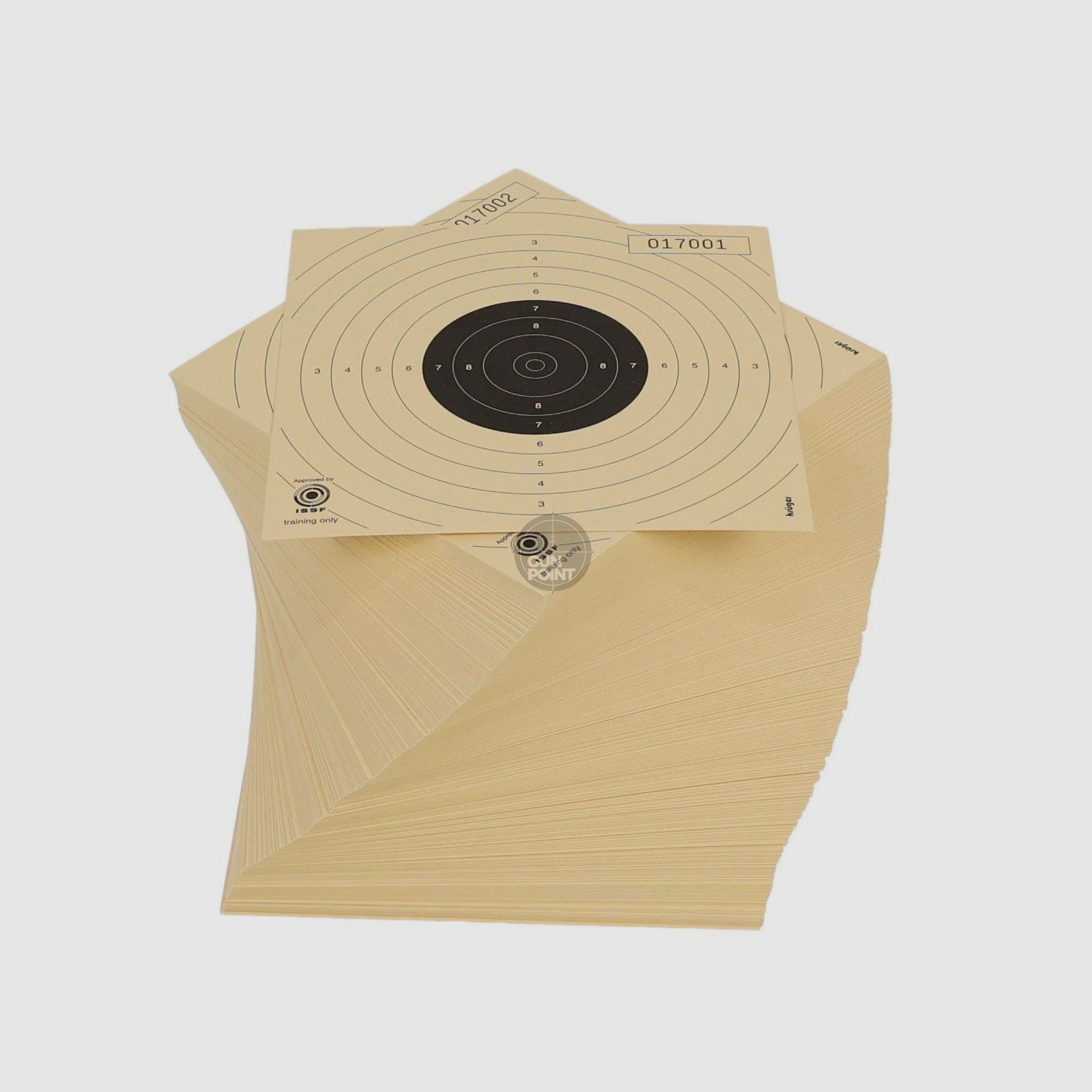 Luftpistolenscheibe 14 x 14 cm - 100er Pack