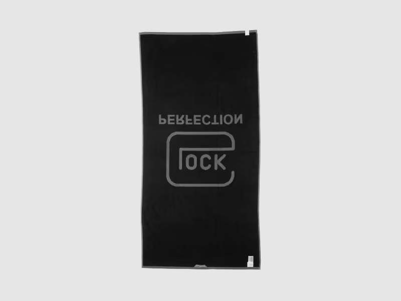 Ręcznik kąpielowy GLOCK Perfection 70×140 cm – Szary/Czarny – 100% Bawełna