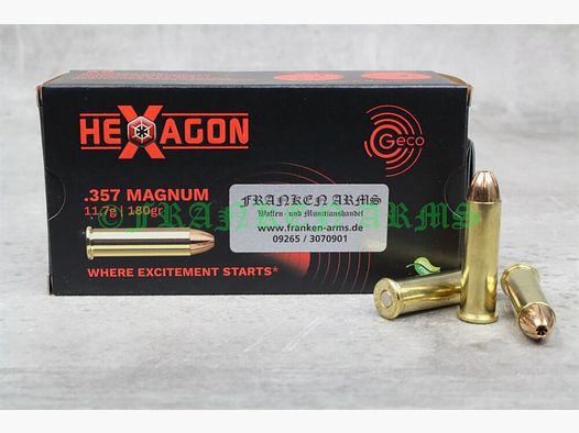 Geco Hexágono .357 Mag. 180gr. 11,7g 50 piezas precios por cantidad