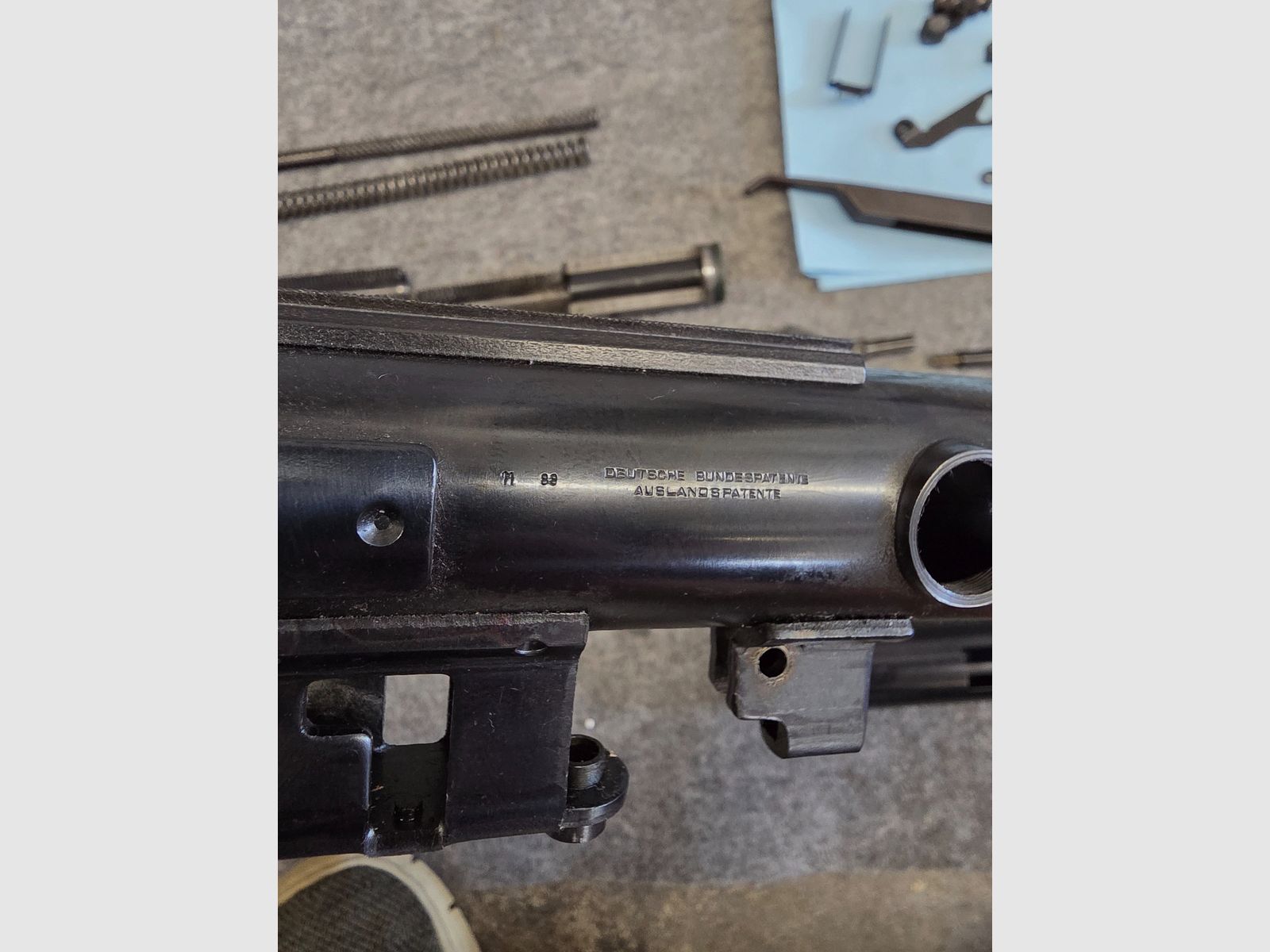 Konvolut Ersatzteile Luftgewehr Seitenspanner Diana Mod. 75 U T01 