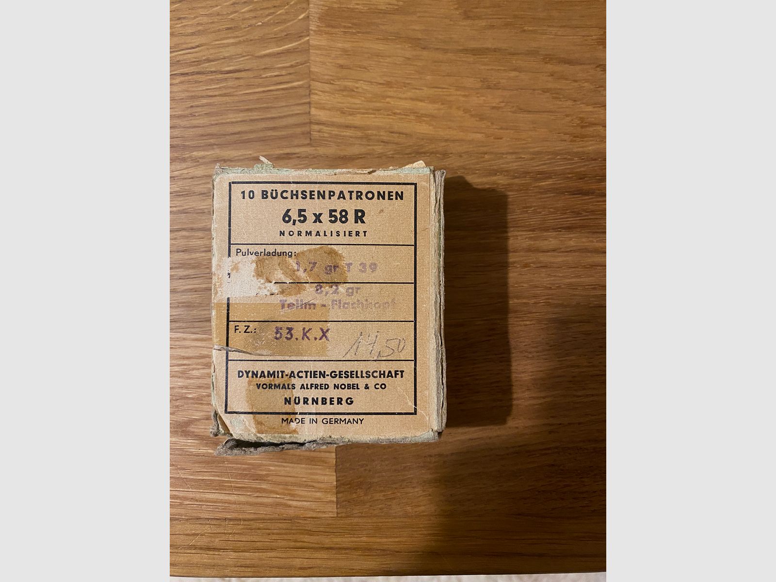 6.5x58R RWS ammunition