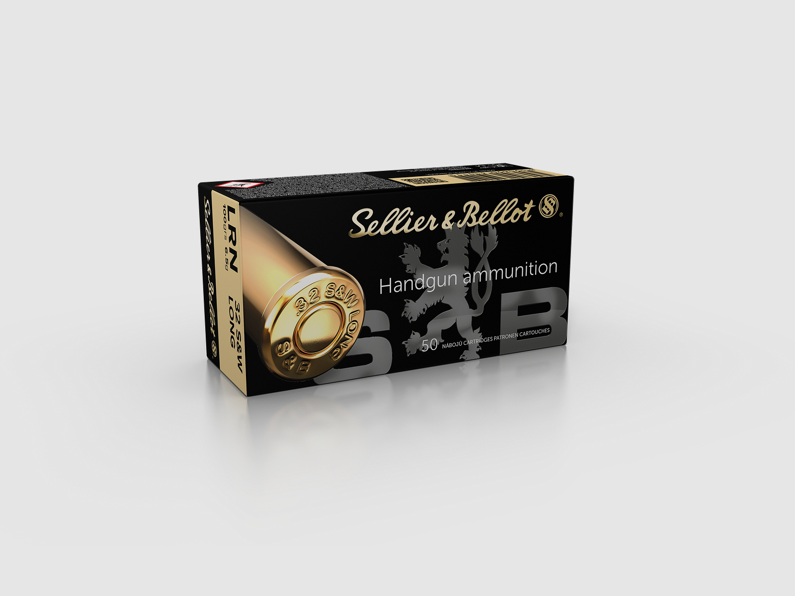 Sellier & Bellot Revolver Ammunition .32 S&W Long 6.5g Lead Flat Nose, image 1 of 2